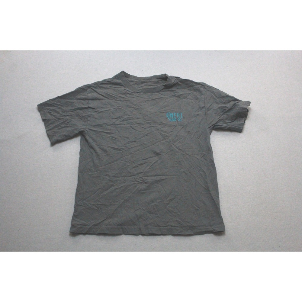 O'Neill Surf Co Graphic T-Shirt Men Large Gray Excellent Skull Tropical Sunset